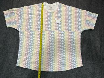Disney T Shirt Rainbow Color Mickey Pattern
