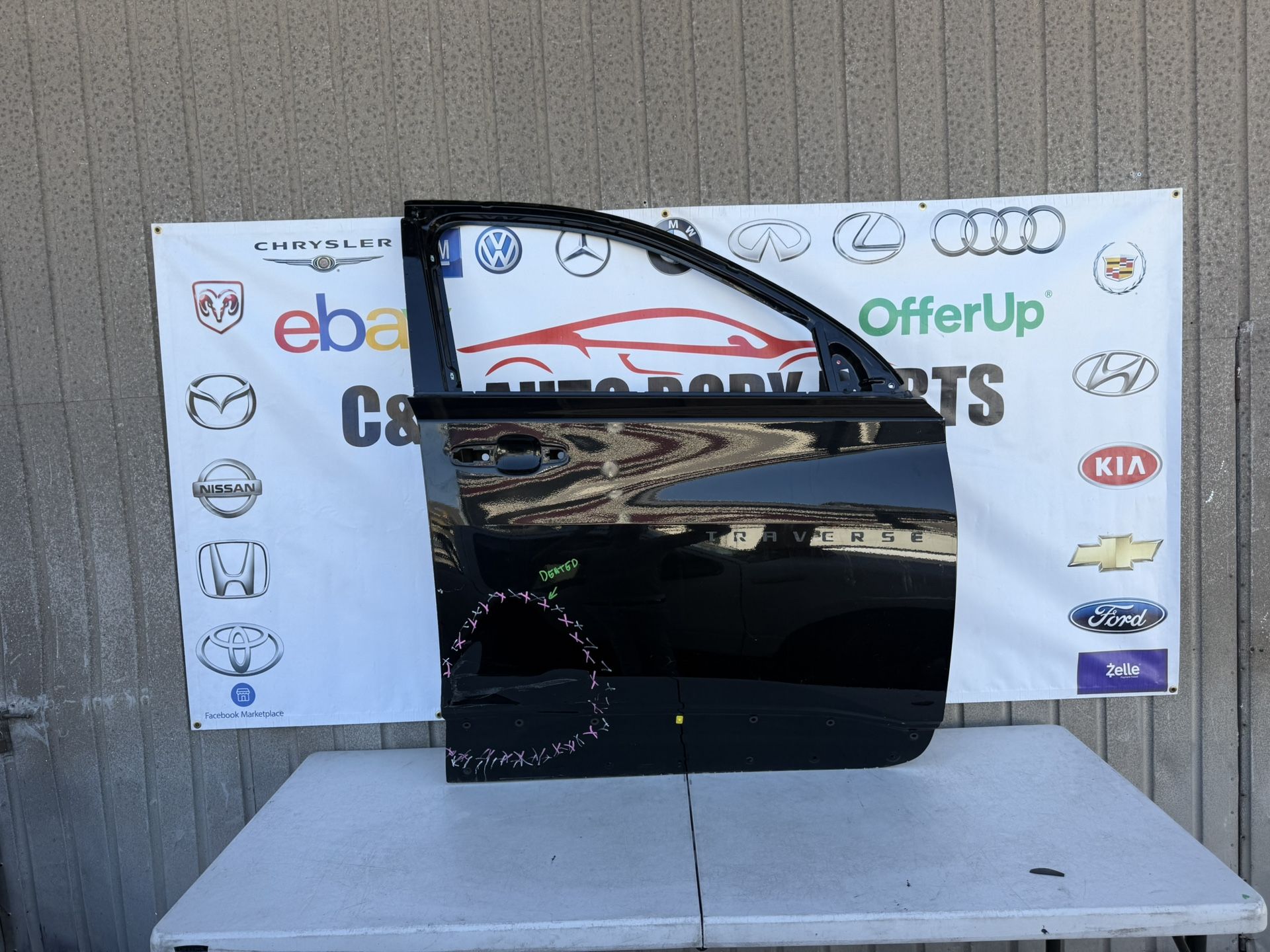 2018 2019 2020 2021 2022 2023 Chevy Chevrolet Traverse Front Door Shell Right Passenger Side RH OEM USED 