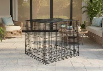 42x28x30in XL Black Metal Double Door Dog Cage Crate! Great for dogs 71-90lbs!