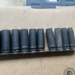 10 Piece 1/2" Drive Deep 6-Point Impact Socket Set, Metric, Williams 10 mm- 19mm