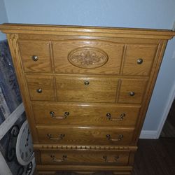 Oak Dresser with hide away drawer