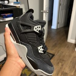 Air Jordan 4 Retro Black Canvas 