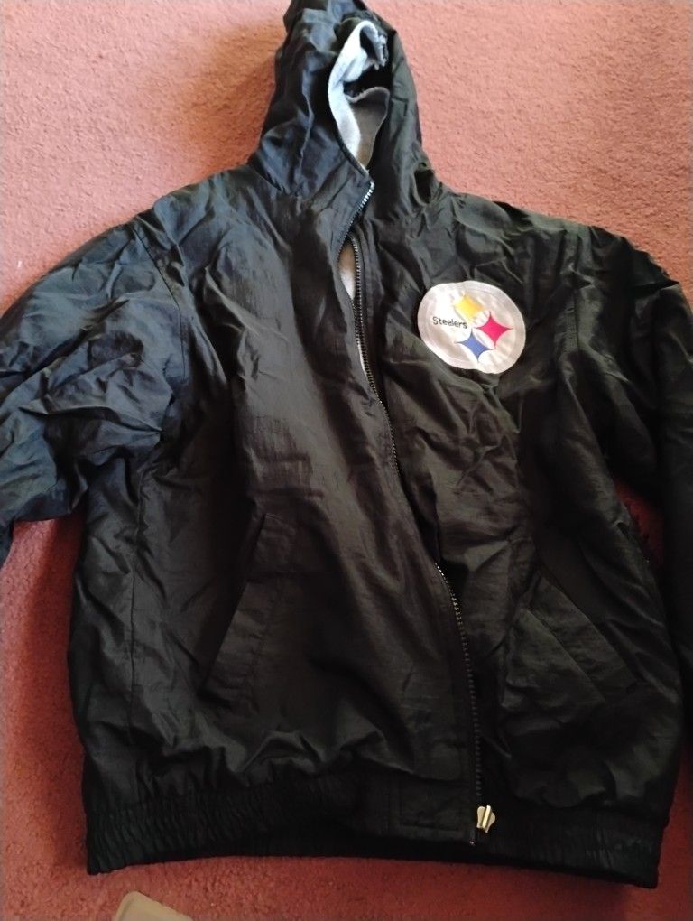 Steelers Kids Touchdown Club Reversible Windbreaker Jacket 