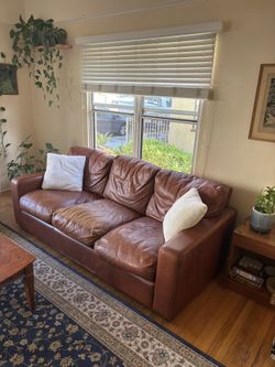 Genuine leather couch