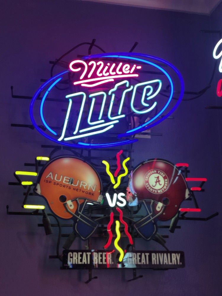 FSU Vs LSU Neon Miller Lite Sign