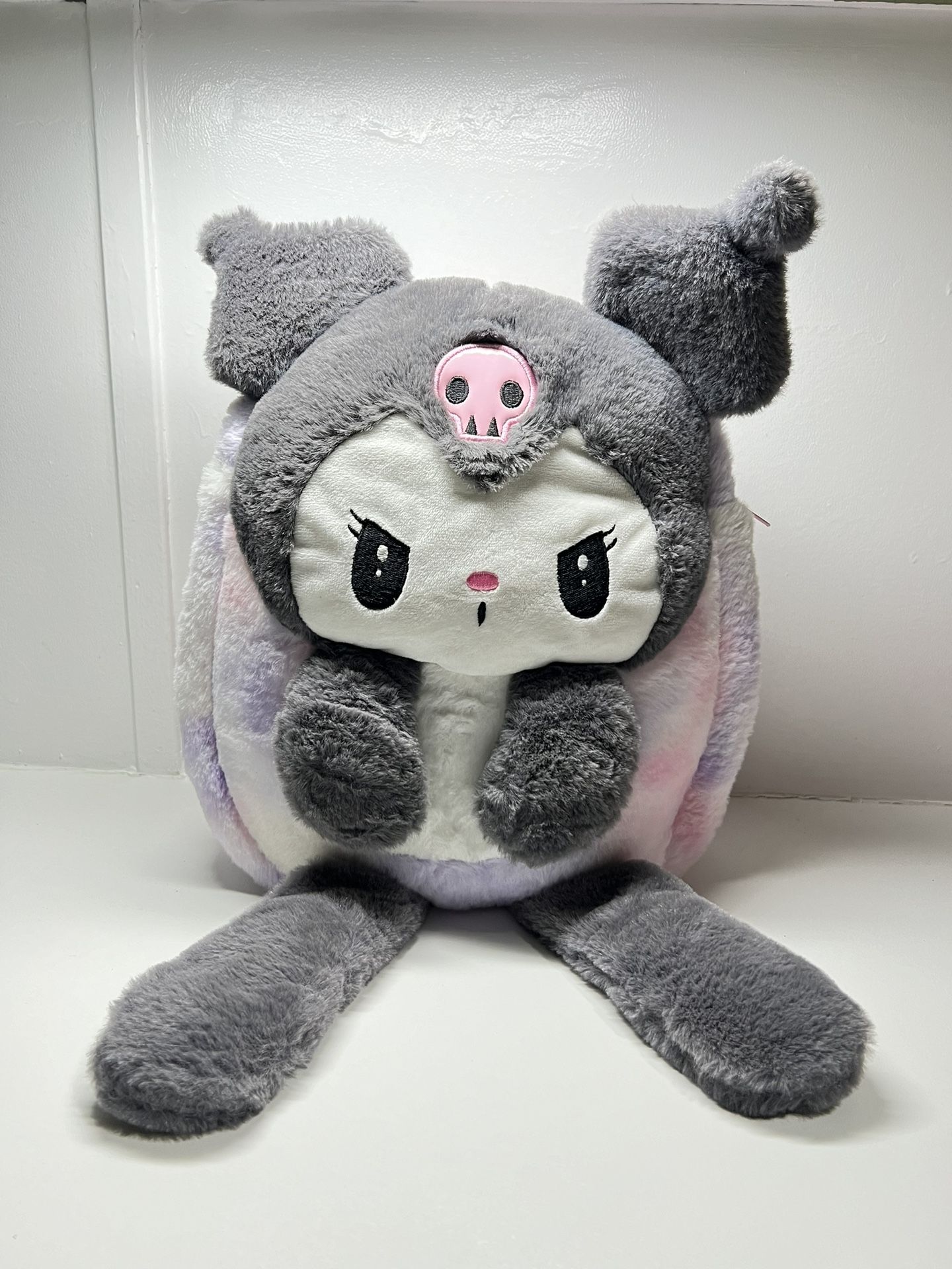 Backpack girl Grey & pink 16 “ long