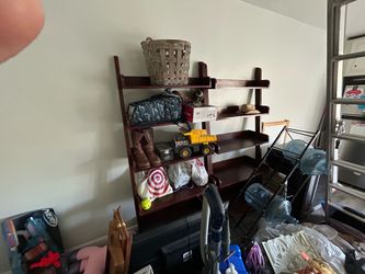 Wooden shelves