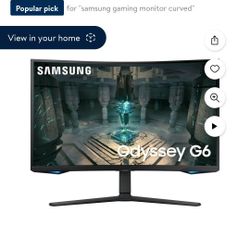 Brand New Samsung Odyssey G6 27" Curved Gaming Monitor 