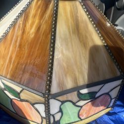 Antique Stained Glass Chandelier 