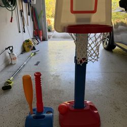 Fisher Price Tee Ball and Basketball Set