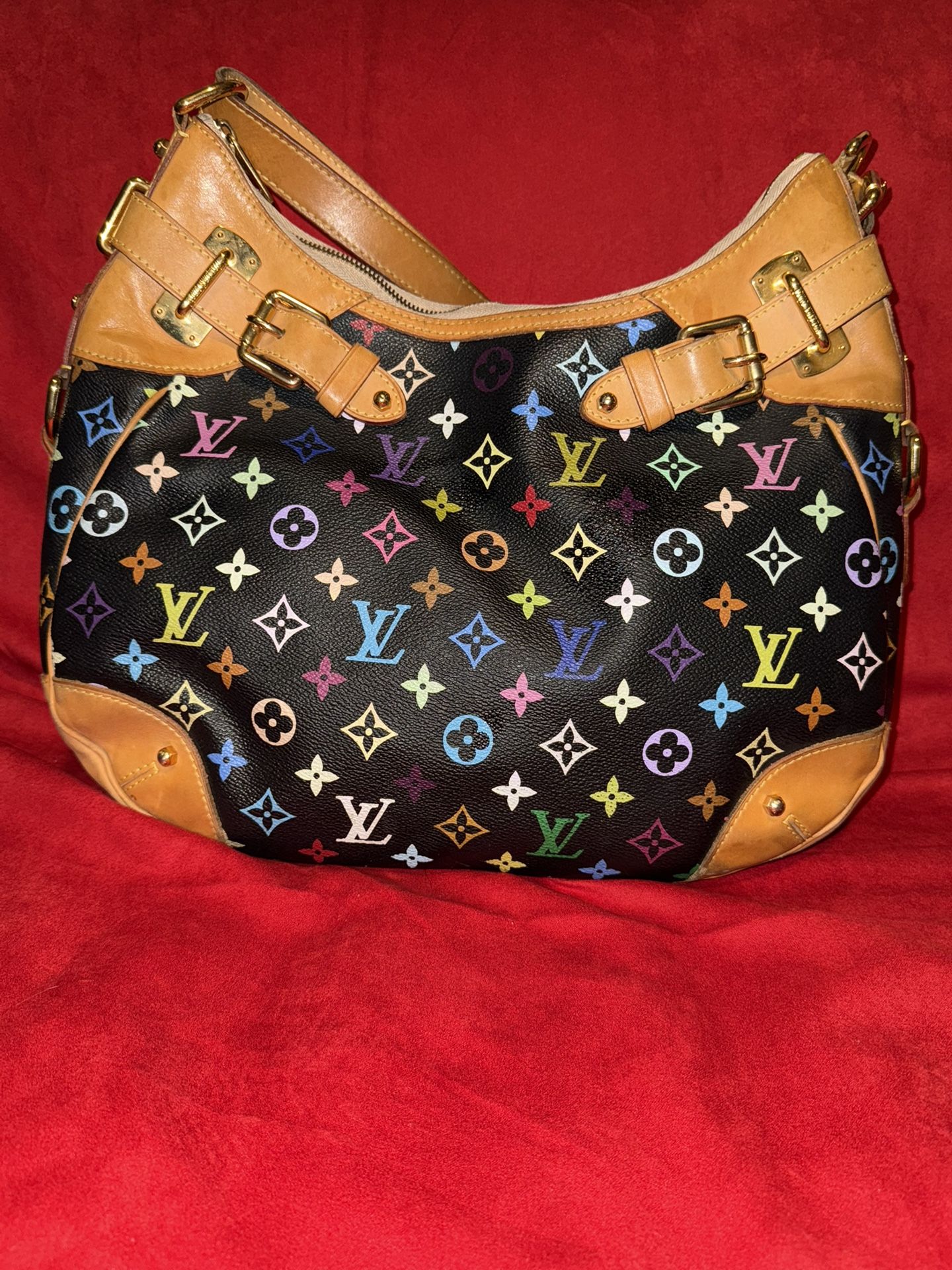Authentic Multicolor Louis Vuitton Greta Black