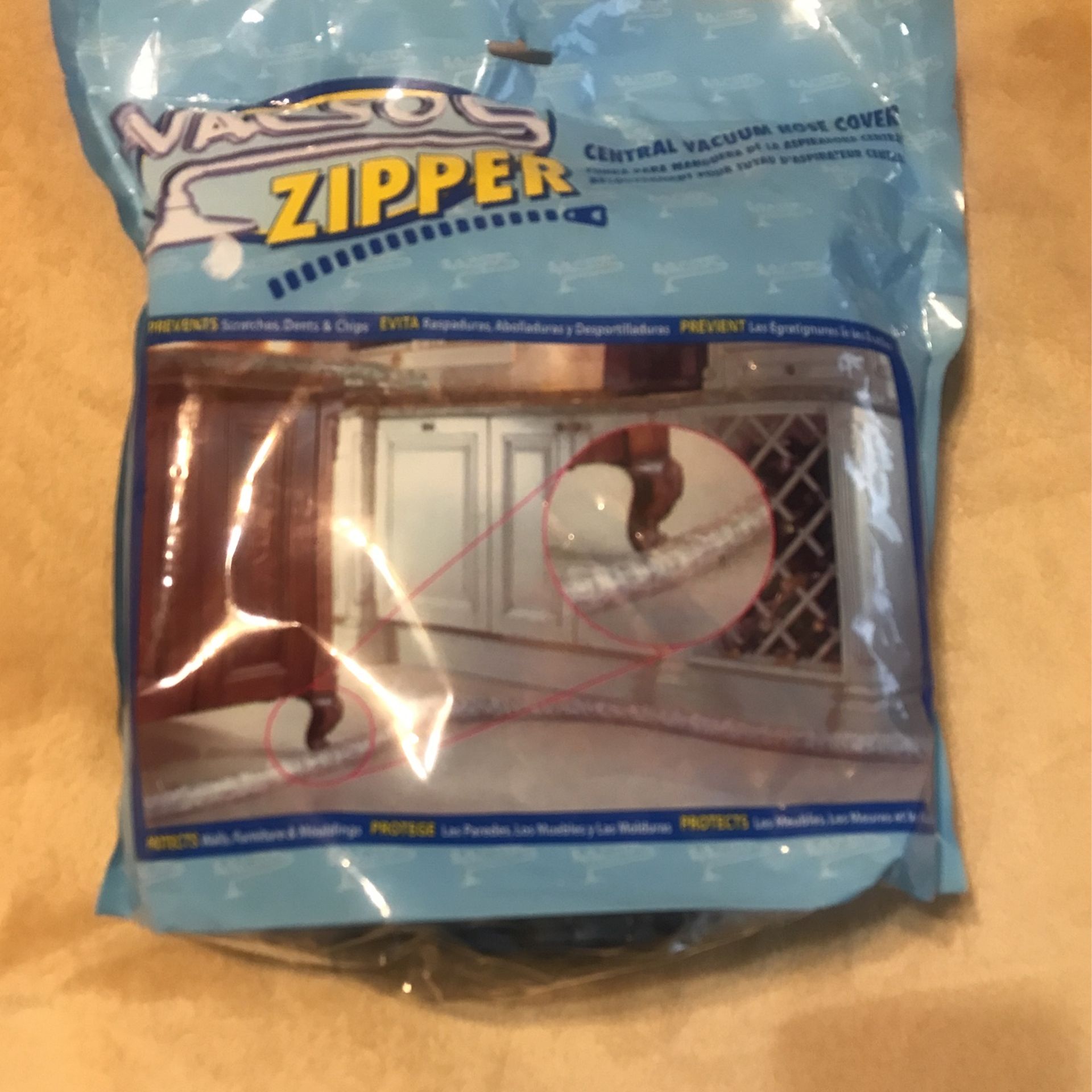 Vacsos Zipper Central Vacuum Hose Cover