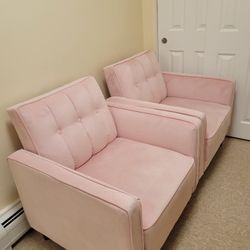 2 Pink Velvet Chair