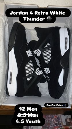 Jordan 4 Retro White Thunder 