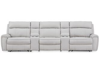 Social Pointe Pearl/Ash 5-Piece Power Reclining Sectional (Online Special Price)