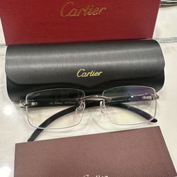 Buff Sunglasses Rimless Lenses Clear Tint Sliver 