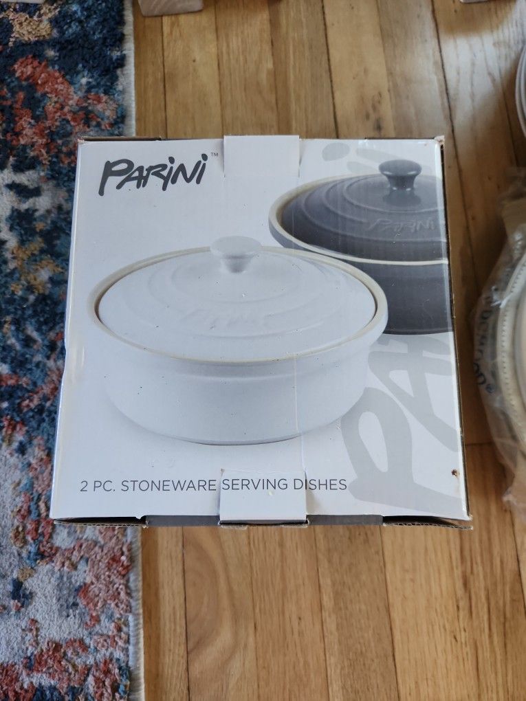 Parini 2pc Stoneware Serving Dishes