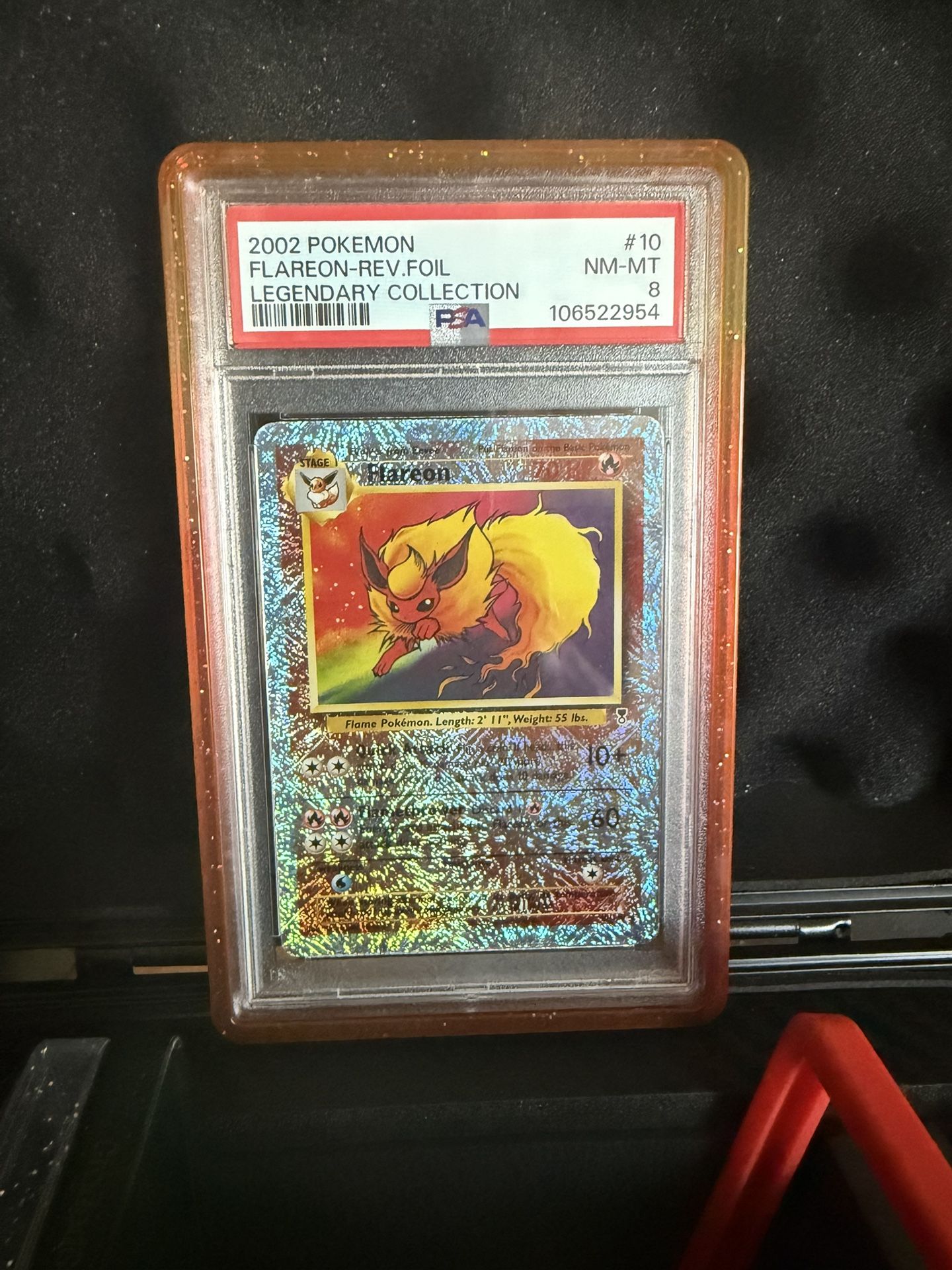 2002 Flareon legendary collection Rev Foil PSA 8