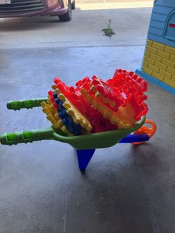 Wheelbarrow And House Blocks
