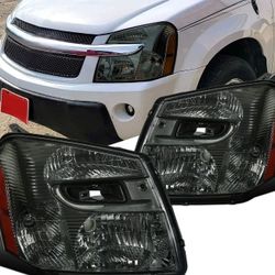 05 - 2009 Chevrolet Equinox Black  Headlights Left Driver Right Passenger Headlamps Pair Assembly