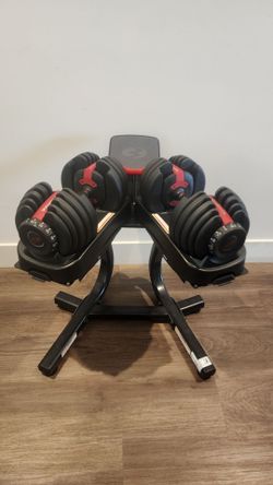 Bowflex SelectTech Dumbells with stand