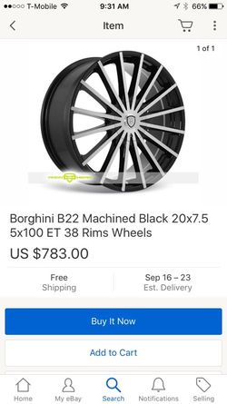 BORGHINI 20" wheels 5 lugs universal