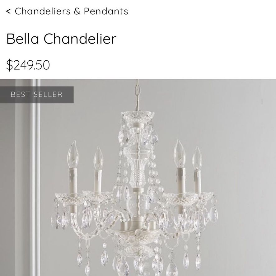 Bella chandelier outlet pottery barn