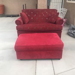 Love seat and ottoman