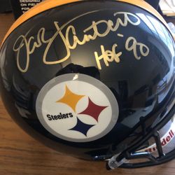 Jack Lambert autograph replica Steelers helmet