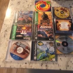 Play station games, nine games in Total 