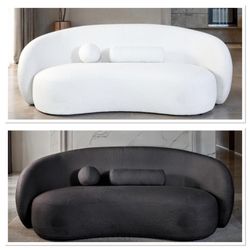 Black Curved Sofa, White Curved Sofa, Free Delivery ✅ Modern Curved Sofa , Kidney Sofas 