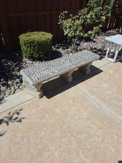 Stone outside bench