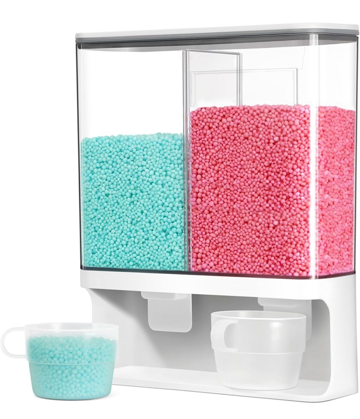 Wall-Mounted Dispenser For Laundry Detergent, Laundry Beads, Scent Booster Beads, Grains, Cereal