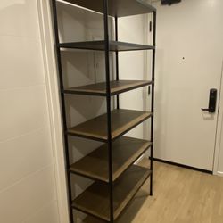 Sturdy tall wooden bookshelf