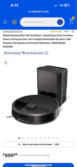 Roomba vacuum robot MAX 705 new in box self empty newest most powerful model! Only $400 this one retails for $900  moving sale