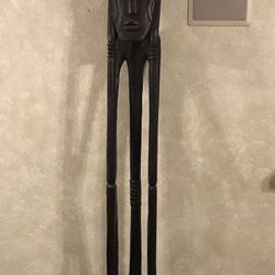 2 Giant African Wooden Statues - 8’ tall