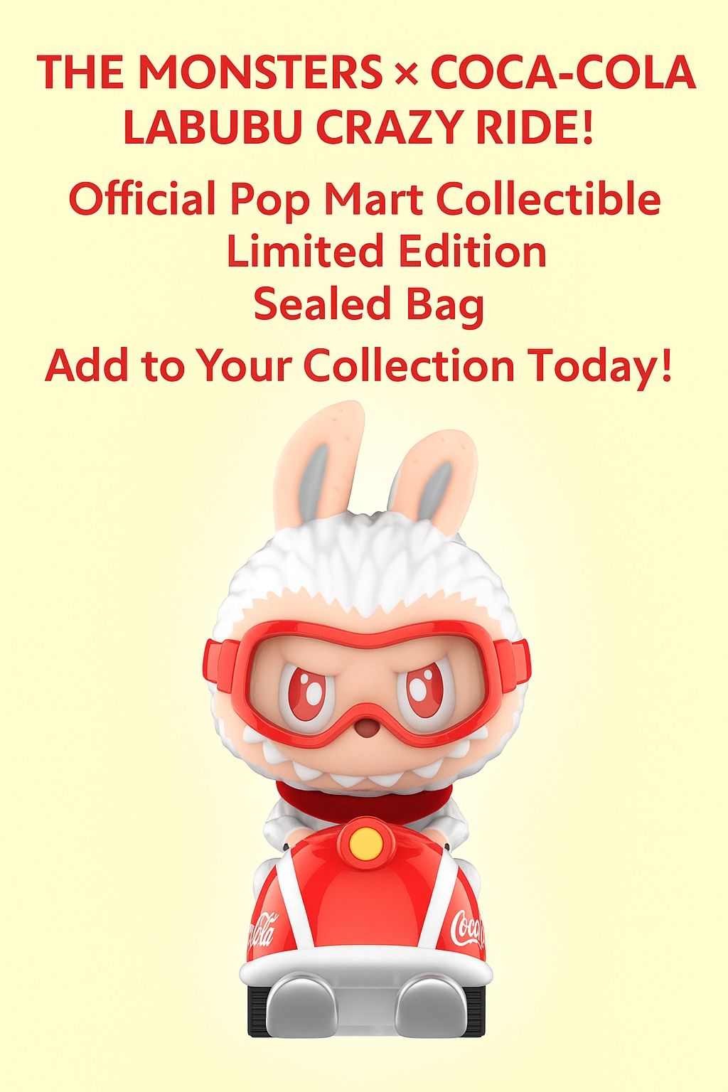🎢✨ The Monsters × Coca-Cola — “Crazy Ride” Labubu Vinyl Face Pop Mart Official ✨🎢