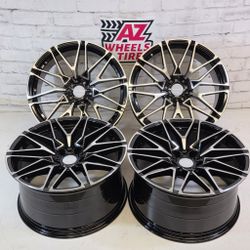 20" Wheels Rims Fit BMW 3, 4, 5 Series Staggered 5x120 20x9/10.5 Machined/Black