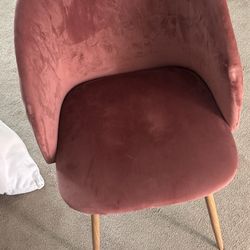 Pink Velvet Desk Chair