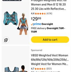 Prodigen Weighted Vest  16lb TEAL/BLUE