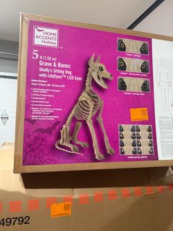 Home Accents Holiday 5ft Skeleton Dog Halloween Decoration