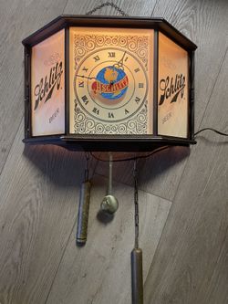 Vintage/ Antique Shlitz Beer Bar Sign Clock Works W/Motion VERY RARE