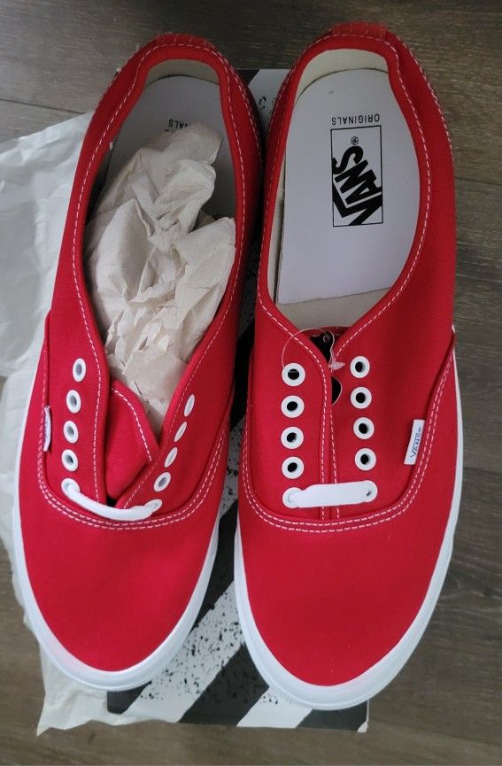 BNIB Men Size 13 - VANS OG Authentic LX Red