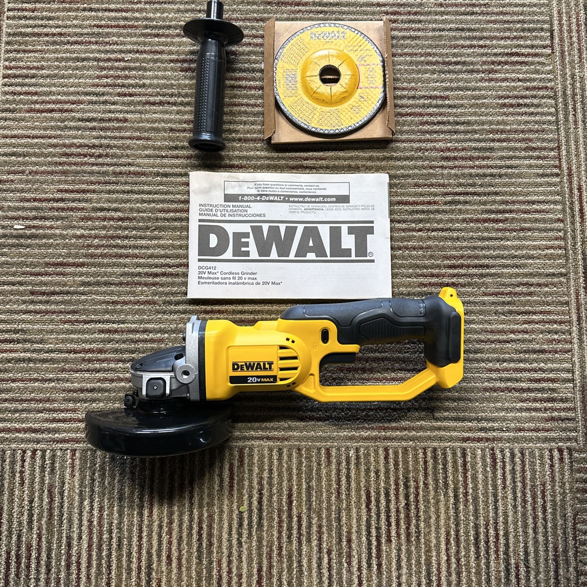 DEWALT 20v ANGLE GRINDER (NEW) - DCG412 Tool Only