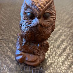 Vintage Red Mill Mfg Owl Figurine Statue Bird 4" Tall