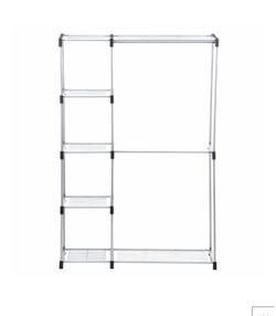 Clothes rack and shelves