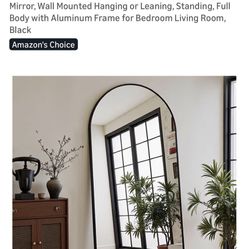 OGCAU Full Length Mirror, 71"x30" Arched-Top Floor Mirror