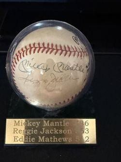 Mickey Mantle Reggie Jackson Eddie Matthew’s PSA 500 Club