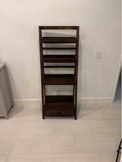 Ladder bookcase with drawer