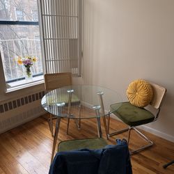 Glass Table & 5 Chairs (New)